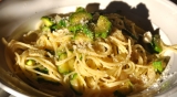 zucchini (courgette) + onion spaghetti